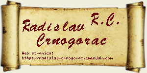 Radislav Crnogorac vizit kartica